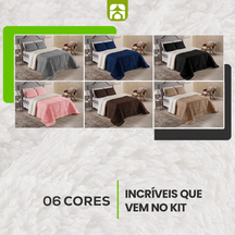 Kit com 6 Coberdrom – Dupla Face Pele de Carneiro & Lã Sherpa Ultra Macio - Inverno 2025