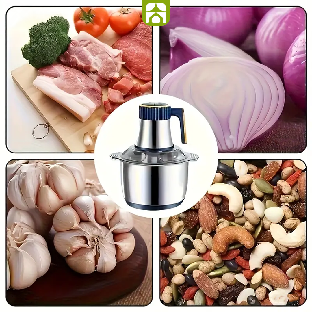 Processador e Triturador Profissional Elétrico -  Carnes, Grãos e Vegetais