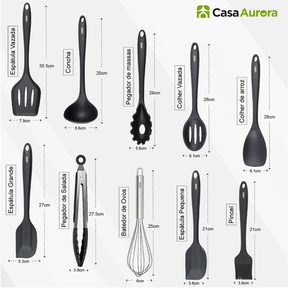 Kit Panela de Pressão Elétrica + 10 Utensílios + Livro de Receitas Prontas de BRINDE
