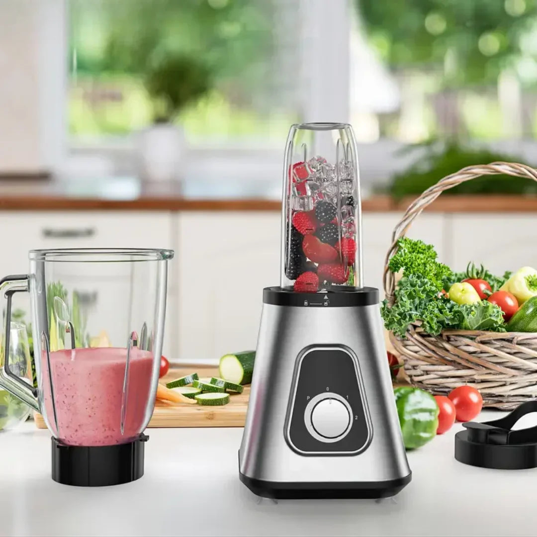 [Leve 2 Pague 1] Liquidificador Multiuso Lumax Com Jarra de Vidro + BRINDE: Porta Tempero Vertical 16 Potes