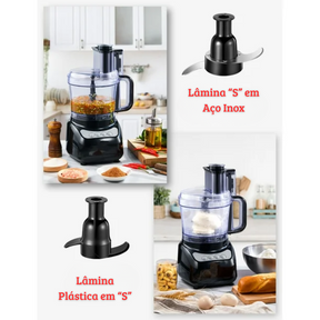 [Leve 2 Pague 1] Processador de Alimentos Multiuso PicMax 13 Funções + BRINDE: Porta Tempero Dourado 16 Potes com LED