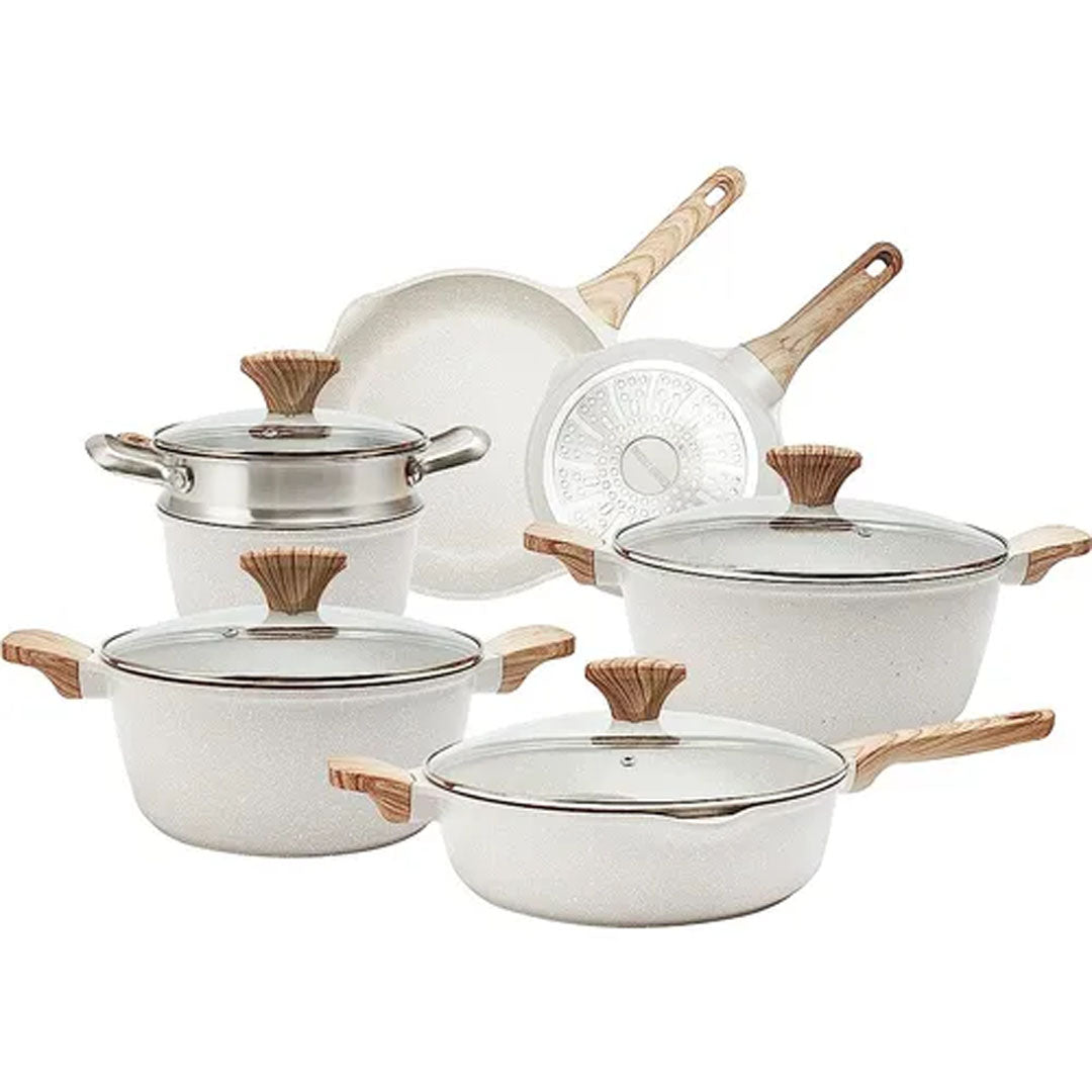 Kit Cozinha dos Sonhos: 9 Panelas Ceramica + 13 Utensílios de Brinde