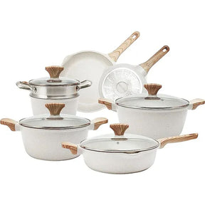 Kit Cozinha dos Sonhos: 9 Panelas Ceramica + 13 Utensílios de Brinde