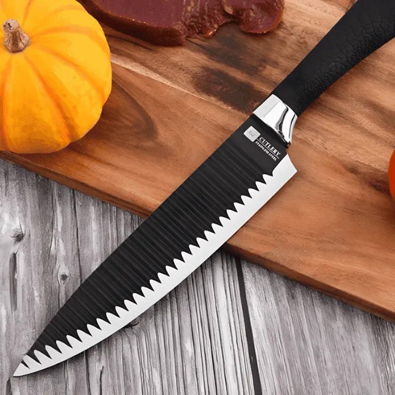 Kit de 6 Facas Premium — Super Afiadas, Antiaderentes e Ideais para Churrasco e Cozinha