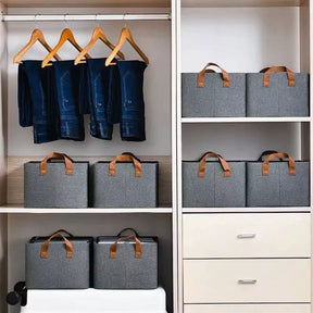 Kit com 4 Caixas Organizador de Roupas Dobrável Multifuncional