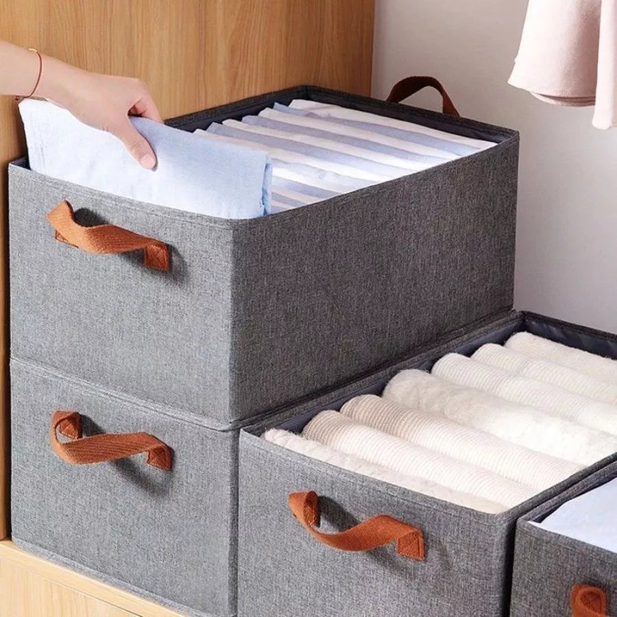 Kit com 4 Caixas Organizador de Roupas Dobrável Multifuncional